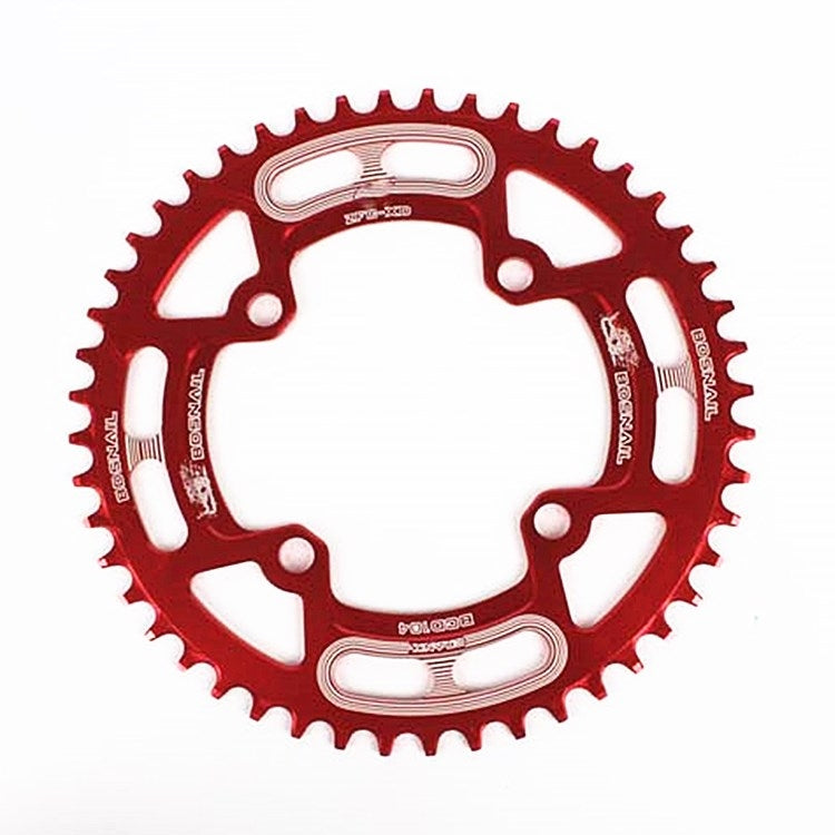 Snail Positive And Negative Tooth Discs Mountain Bike Single Disc Large Tooth Disc 104mm Bcd, Specification:50T(Red) - Outdoor & Sports by Snail | Online Shopping UK | buy2fix