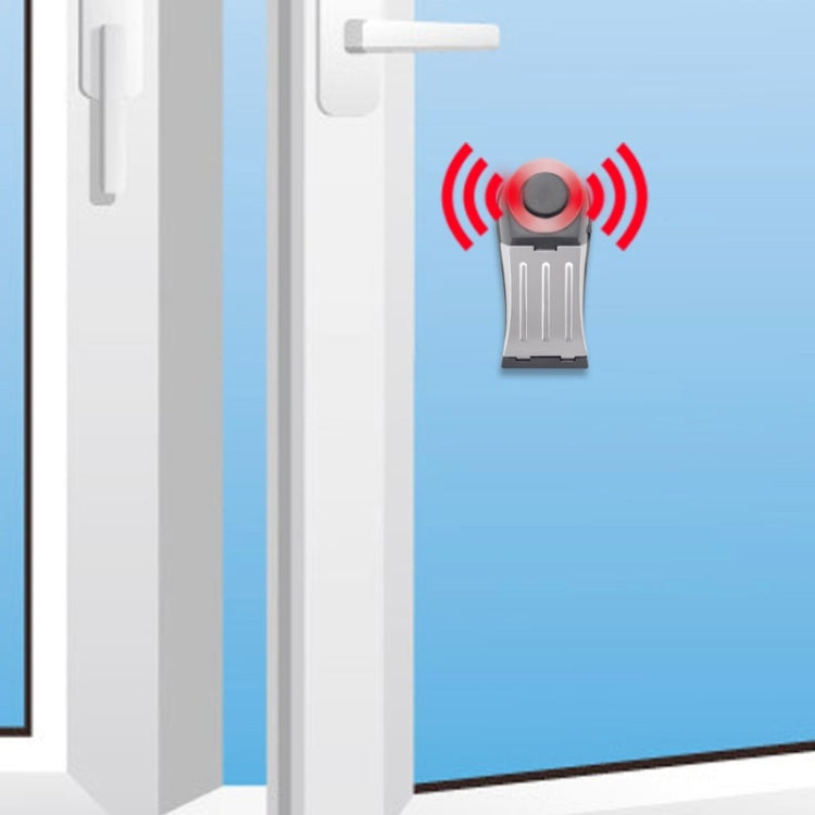 MSA-803 Window Vibration Alarm Door Stopper Flashing Light Burglar Alarm - Security by buy2fix | Online Shopping UK | buy2fix