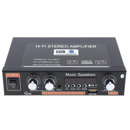G30 Smart Digital Power Amplifier Built-In Bluetooth / USB / SD / FM Power Amplifier, EU Plug - Consumer Electronics by buy2fix | Online Shopping UK | buy2fix