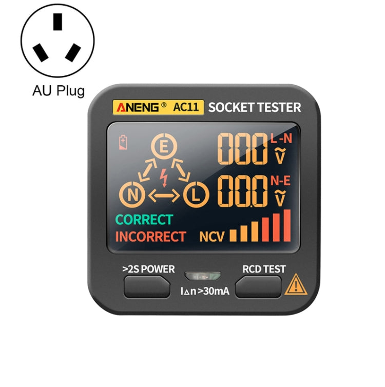 ANENG AC11 Multifunctional Digital Display Socket Tester Electrical Ground Wire Tester(AU Plug) - Consumer Electronics by ANENG | Online Shopping UK | buy2fix