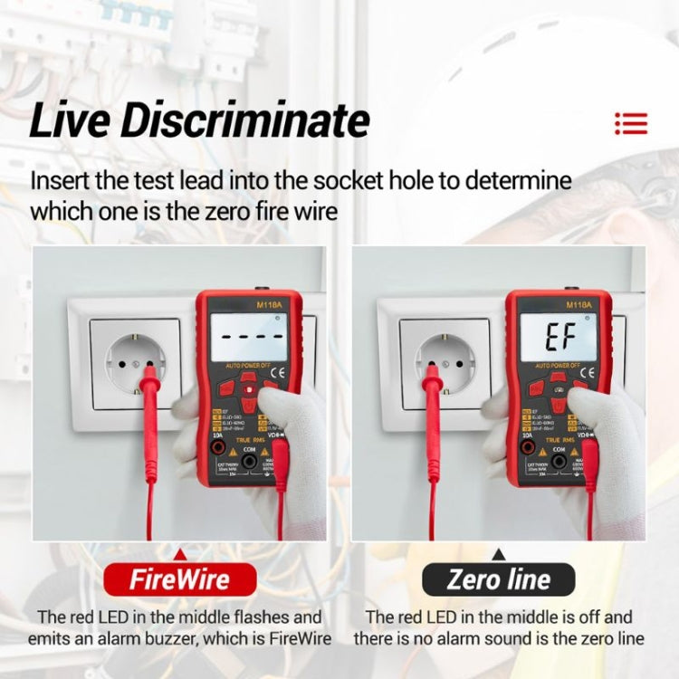 ANENG M118A High-Precision Automatic Range Multimeter Multi-Function Small Electrician Instrumentation Digital Universal Meter - Consumer Electronics by ANENG | Online Shopping UK | buy2fix