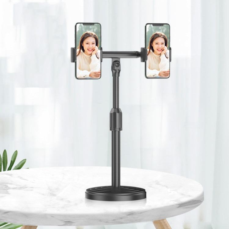 2 PCS Desktop Universal Retractable Multifunctional Mobile Phone Live Broadcast Stand, Specification: Dual Positions - Consumer Electronics by buy2fix | Online Shopping UK | buy2fix