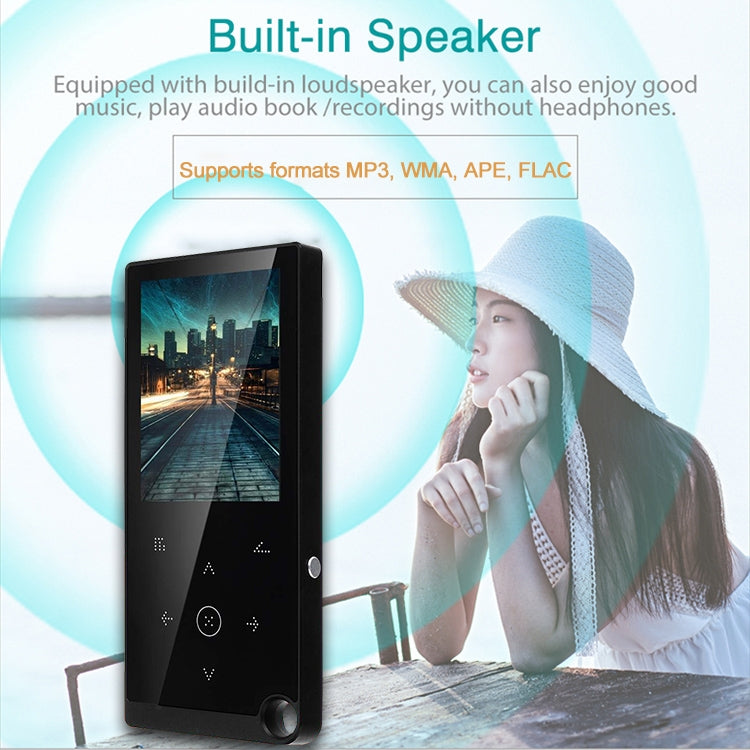 E05 2.4 inch Touch-Button MP4 / MP3 Lossless Music Player, Support E-Book / Alarm Clock / Timer Shutdown, Memory Capacity: 8GB without Bluetooth(Black) - Consumer Electronics by buy2fix | Online Shopping UK | buy2fix
