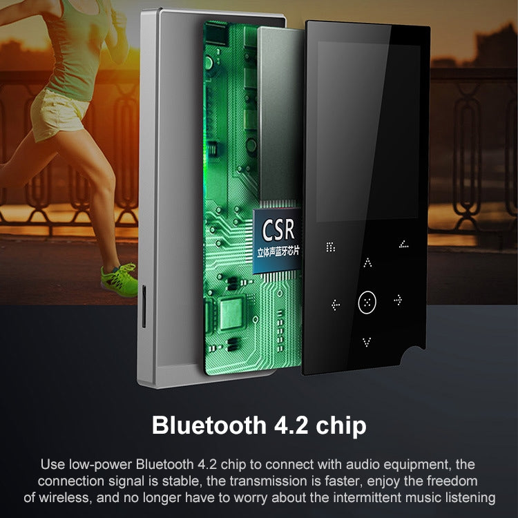 E05 2.4 inch Touch-Button MP4 / MP3 Lossless Music Player, Support E-Book / Alarm Clock / Timer Shutdown, Memory Capacity: 16GB Bluetooth Version(Blue) - Consumer Electronics by buy2fix | Online Shopping UK | buy2fix