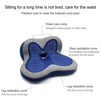 Memory Foam Petal Cushion Office Chair Home Car Seat Cushion, Size: Without Storage Bag(Crystal Velvet Gray Black Stitching) - Cushions & Pillows by buy2fix | Online Shopping UK | buy2fix