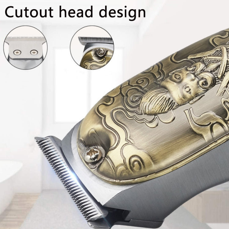 Vintage Bronze Engraving Gentleman Head Metal Body Clipper(JM-1015) - Hair Trimmer by buy2fix | Online Shopping UK | buy2fix