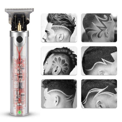 Transparent Body Low Noise USB Charging Electric Clipper(JM-701) - Hair Trimmer by buy2fix | Online Shopping UK | buy2fix