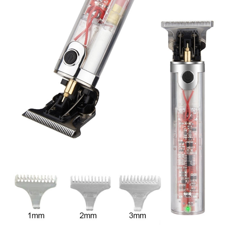 Transparent Body Low Noise USB Charging Electric Clipper(JM-701) - Hair Trimmer by buy2fix | Online Shopping UK | buy2fix