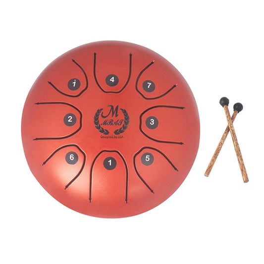 MEIBEITE 5.5-Inch C-Tune Sanskrit Drum Steel Tongue Empty  Worry-Free Drum(Red) - Percussion Instruments by MEIBEITE | Online Shopping UK | buy2fix
