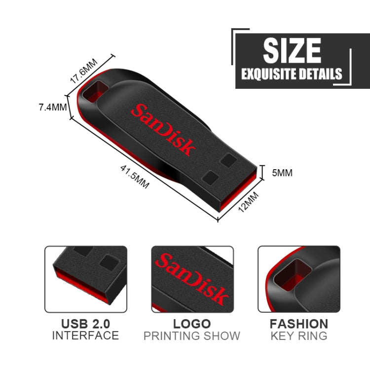 SanDisk CZ50 Mini Office USB 2.0 Flash Drive U Disk, Capacity: 32GB - USB Flash Drives by SanDisk | Online Shopping UK | buy2fix