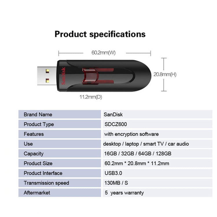 SanDisk CZ600 USB 3.0 High Speed U Disk, Capacity: 256GB - USB Flash Drives by SanDisk | Online Shopping UK | buy2fix