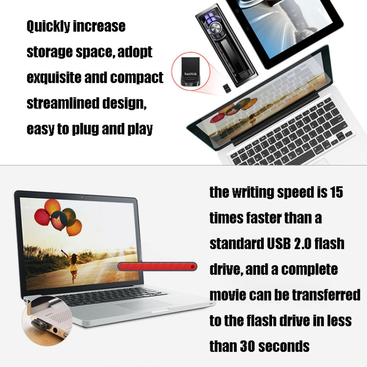 SanDisk CZ430 USB 3.1 Mini Computer Car U Disk, Capacity: 32GB - USB Flash Drives by SanDisk | Online Shopping UK | buy2fix