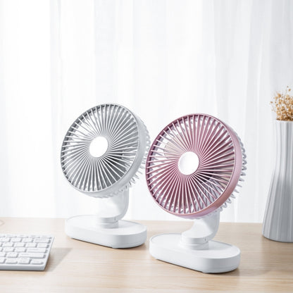 D77 Desktop Automatic Shaking hHead Fan Mute Portable Home Office Dormitory USB Fan(Rose Pink) - Electric Fans by buy2fix | Online Shopping UK | buy2fix