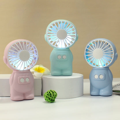 FY040 2 PCS Portable Outdoor USB Handheld Fan Desktop Office Mini Night Light Fan(Pink) - Electric Fans by buy2fix | Online Shopping UK | buy2fix