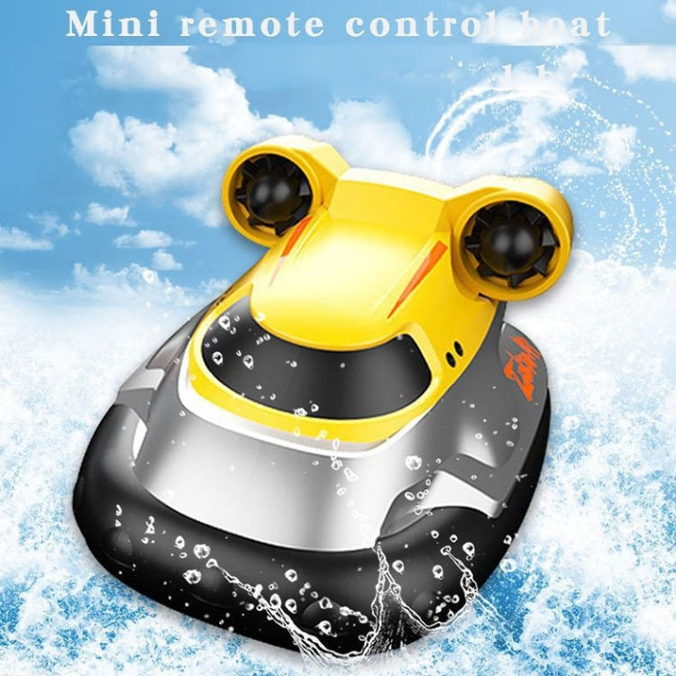 Children 2.4G Wireless Mini Remote Control Boat Toy Electric Hovercraft Water Model(Yellow) - RC Boats by buy2fix | Online Shopping UK | buy2fix