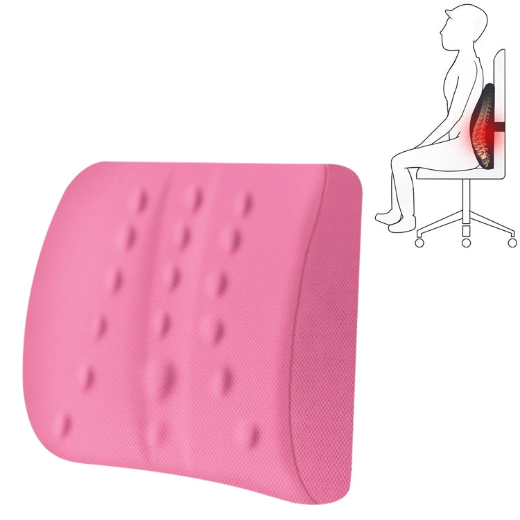Lumbar Cushion Office Maternity Seat Cushion Car Lumbar Memory Foam Lumbar Pillow,Style: Standard (Pink) - Cushions & Pillows by buy2fix | Online Shopping UK | buy2fix