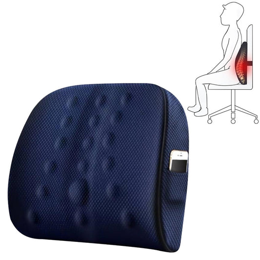 Lumbar Cushion Office Maternity Seat Cushion Car Lumbar Memory Foam Lumbar Pillow,Style: 3D (Blue) - Cushions & Pillows by buy2fix | Online Shopping UK | buy2fix