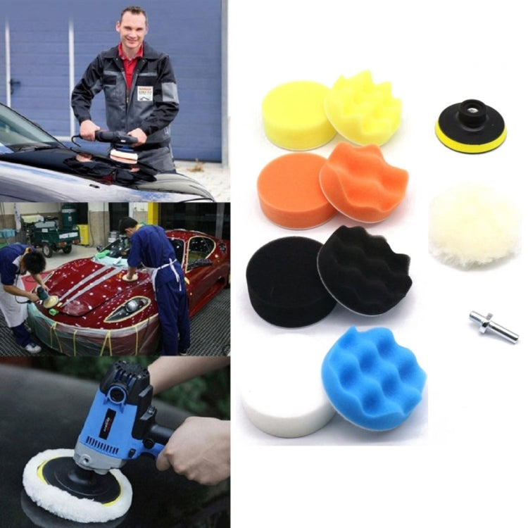 5 Inch 11 In 1 3-7 Inch Car Polishing and Waxing Sponge Plate Sponge Pad Set - Polishing Machine & Accessories by buy2fix | Online Shopping UK | buy2fix