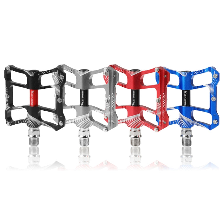 WEST BIKING YP0802080 Bicycle Aluminum Alloy Pedal Riding Foot Pedal Bicycle Accessories(Red) - Outdoor & Sports by WEST BIKING | Online Shopping UK | buy2fix