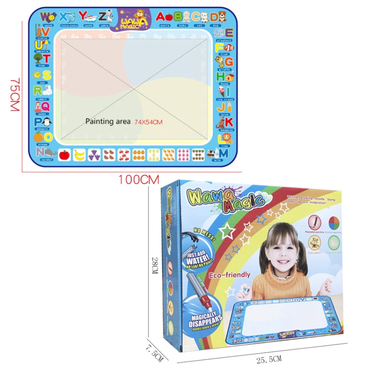 6613 Children Water Drawing Canvas Color Writing Magic Graffiti Mat, Size: 100 x 70cm, Style: 2 Pens-Boxed - Drawing Toys by buy2fix | Online Shopping UK | buy2fix