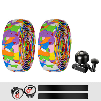 WEST BIKING YP1602782 Bicycle Bells With Supernouncing EVA Back Rubber Band Bell Combination Set(Colored Tape + Black Bell) - Decorative Accessories by WEST BIKING | Online Shopping UK | buy2fix