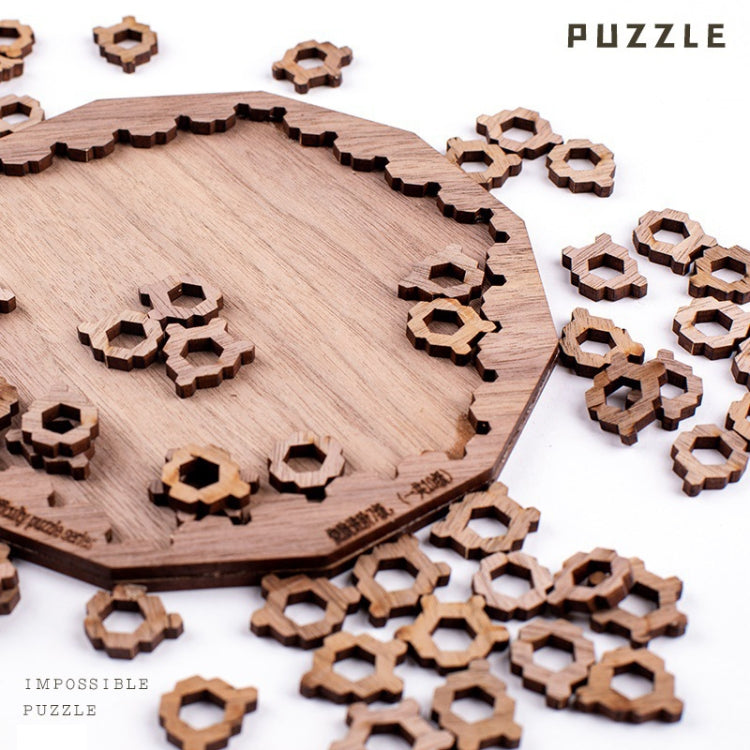 Wooden Adult High Difficulty Brain Burning Irregular Puzzle(Emes) - Toys & Hobbies by buy2fix | Online Shopping UK | buy2fix