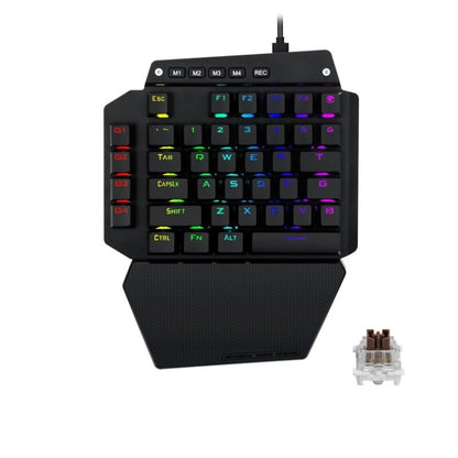 K700 44 Keys RGB Luminous Switchable Axis Gaming One-Handed Keyboard, Cable Length: 1m(Tea Shaft) - Wired Keyboard by buy2fix | Online Shopping UK | buy2fix