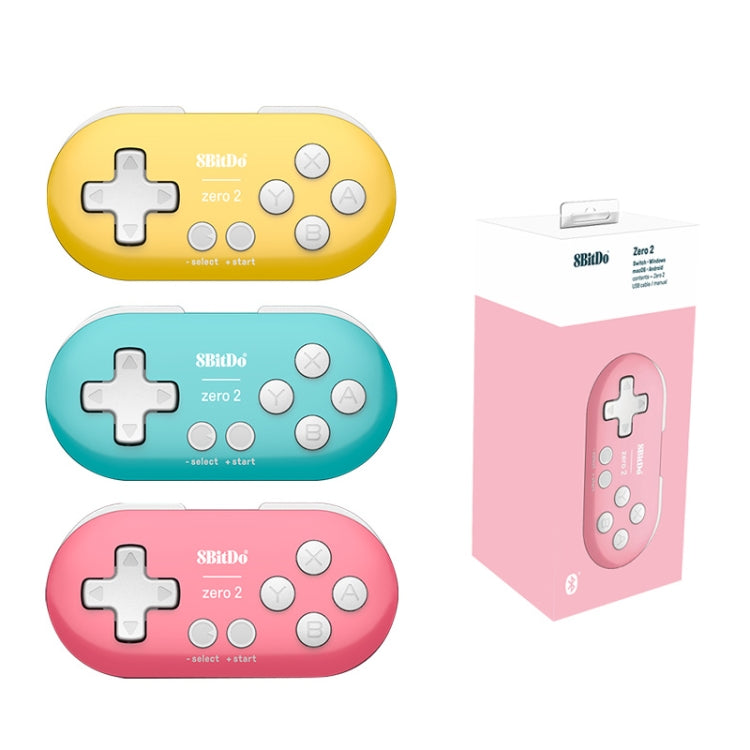 8Bitdo Zero2 Wireless Bluetooth Mini Handle For Switch / Windows / Android / MacOS / Steam / Respeberr(Pink) - Gamepads by 8Bitdo | Online Shopping UK | buy2fix