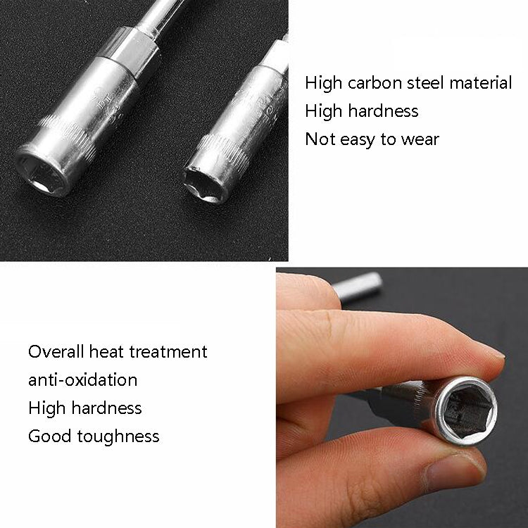 4 PCS T-Wrench Car Assembly Repair Sleeve Wrench Hexagon Lengthening Socket, Specification: 11mm - In Car by buy2fix | Online Shopping UK | buy2fix