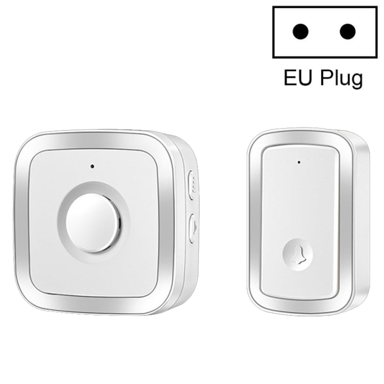 CACAZI A58 1 For 1 Smart Wireless Doorbell without Battery, Plug:EU Plug(Silver) - Security by CACAZI | Online Shopping UK | buy2fix