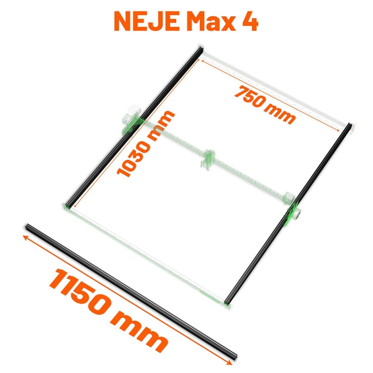 1150mm Y-Axis Extension Kit Aluminum Profile Rail For NEJE MAX 4 / 3 MAX V2 Laser Engraver - DIY Engraving Machines by buy2fix | Online Shopping UK | buy2fix