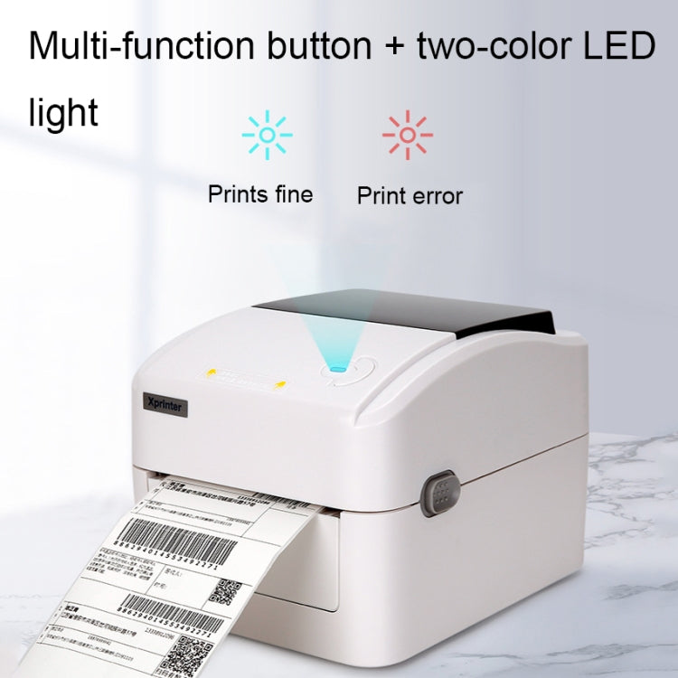 Xprinter XP-420B 108mm Express Order Printer Thermal Label Printer, Style:USB+LAN Port(UK Plug) - Printer by Xprinter | Online Shopping UK | buy2fix