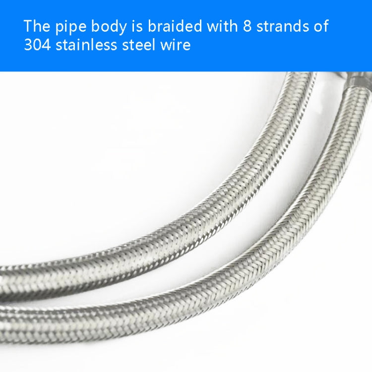 4 PCS Weave Stainless Steel Flexible Plumbing Pipes Cold Hot Mixer Faucet Water Pipe Hoses High Pressure Inlet Pipe, Specification: 80cm 8cm Copper Rod - Home & Garden by buy2fix | Online Shopping UK | buy2fix