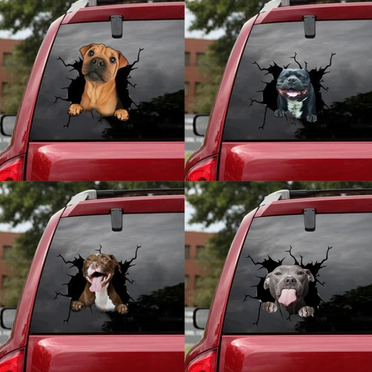 7 PCS Animal Wall Stickers Puppy Hole Car Window Static Sticker(Puppy 03) - In Car by buy2fix | Online Shopping UK | buy2fix