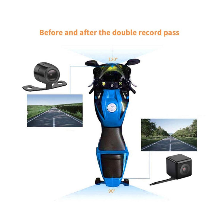 MT30 720P Waterproof Motorcycle Driving Recorder Locomotive Front And Rear Double Lens Recorder -  by buy2fix | Online Shopping UK | buy2fix