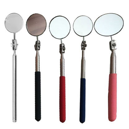 3 PCS Car Repair Detection Mirror Universal Folding Telescopic Mirror Welding Chassis Inspection Mirror, Model: Pink Handle 50mm - In Car by buy2fix | Online Shopping UK | buy2fix