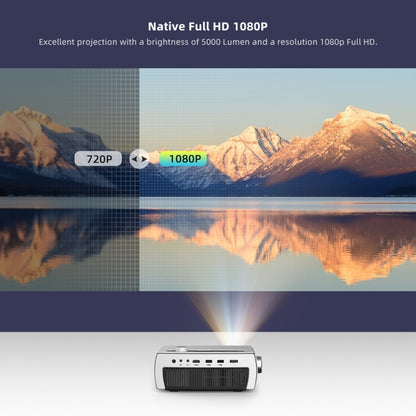 YG430 1080P 5G Mobile Phone Wireless Multi-Screen Version Home Projector Office HD Mini Portable Projector, Plug Type： EU Plug - Consumer Electronics by buy2fix | Online Shopping UK | buy2fix