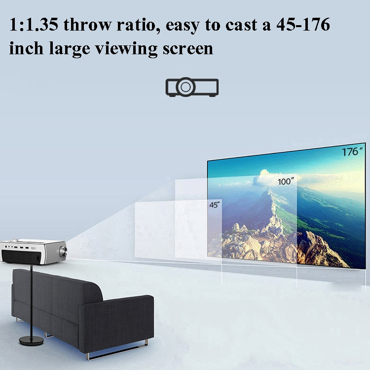 YG430 1080P 5G Mobile Phone Wireless Multi-Screen Version Home Projector Office HD Mini Portable Projector, Plug Type： EU Plug - Consumer Electronics by buy2fix | Online Shopping UK | buy2fix