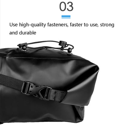 AFISHTOUR FB2040 13L Bicycle Big Tail Bag Big Large Capacity Long-Distance Cycling Saddle Bag, Size: 13L(Full Black) - Bicycle Bags by AFISHTOUR | Online Shopping UK | buy2fix