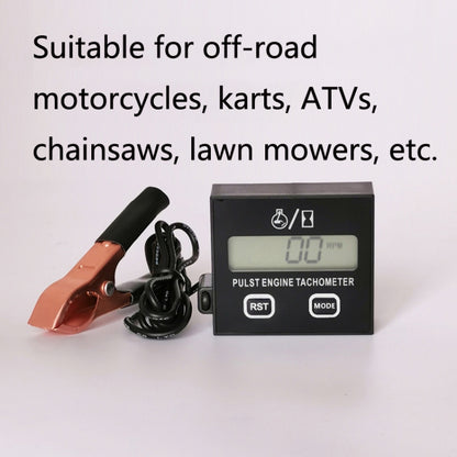 ZSB-03 Chain Saw Tachometer Gasoline Engine Lawn Mower High Tachometer Digital Display Induction Pulse Tachometer, Specification: Clip Version - In Car by buy2fix | Online Shopping UK | buy2fix