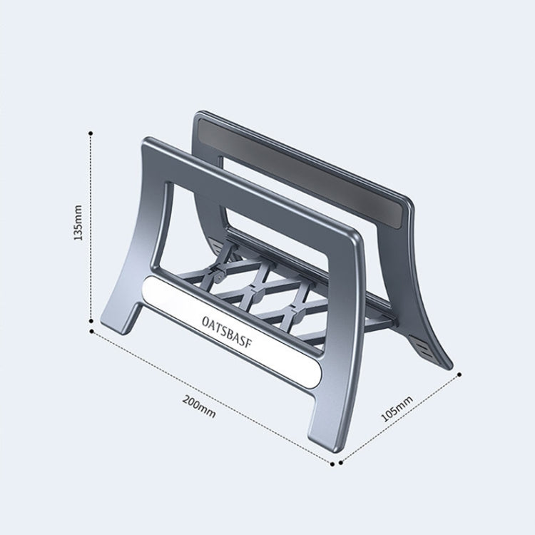 Oatsbasf 03671 Multifunctional Computer Tablet Cellphone Storage Bracket, Colour: Deluxe Version (Silver) - Computer & Networking by Oatsbasf | Online Shopping UK | buy2fix