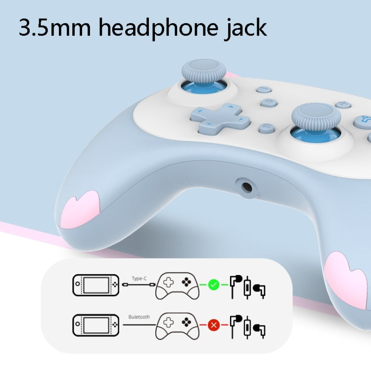 IINE Voice Wake-Up Bluetooth Handle Wireless Cat Shape Handle For Nintendo Switch(Orange Pink) - Gamepads by IINE | Online Shopping UK | buy2fix