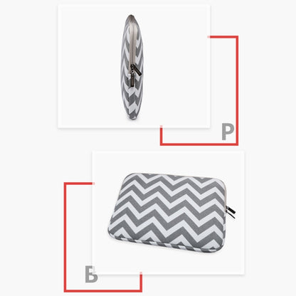 LiSEN LS-525 Wavy Pattern Notebook Liner Bag, Size: 13 inches(Gray) - 13.3 inch by LiSEN | Online Shopping UK | buy2fix