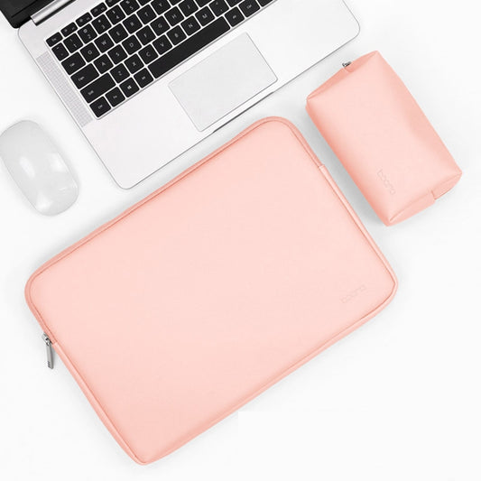 Baona BN-Q001 PU Leather Laptop Bag, Colour: Pink + Power Bag, Size: 11/12 inch - 12.1 inch by Baona | Online Shopping UK | buy2fix