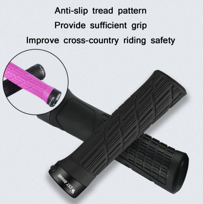 WEST BIKING Bicycle Anti-Skid And Shock-Absorbing Comfortable Grip Cover(Rose Red) - Decorative Accessories by WEST BIKING | Online Shopping UK | buy2fix