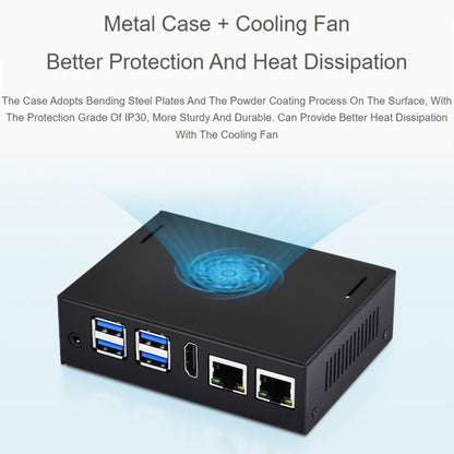 Waveshare 25311 Metal Case For VisionFive2 Board, With Cooling Fan - Mini PC Accessories by Waveshare | Online Shopping UK | buy2fix