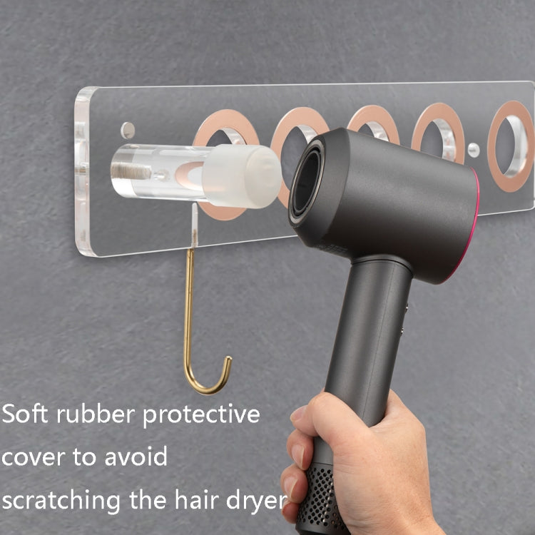 JD01 Punch-Free Hange Acrylic Hair Dryer Storage Bracket For Dyson Hair Dryer(Black) - Home & Garden by buy2fix | Online Shopping UK | buy2fix
