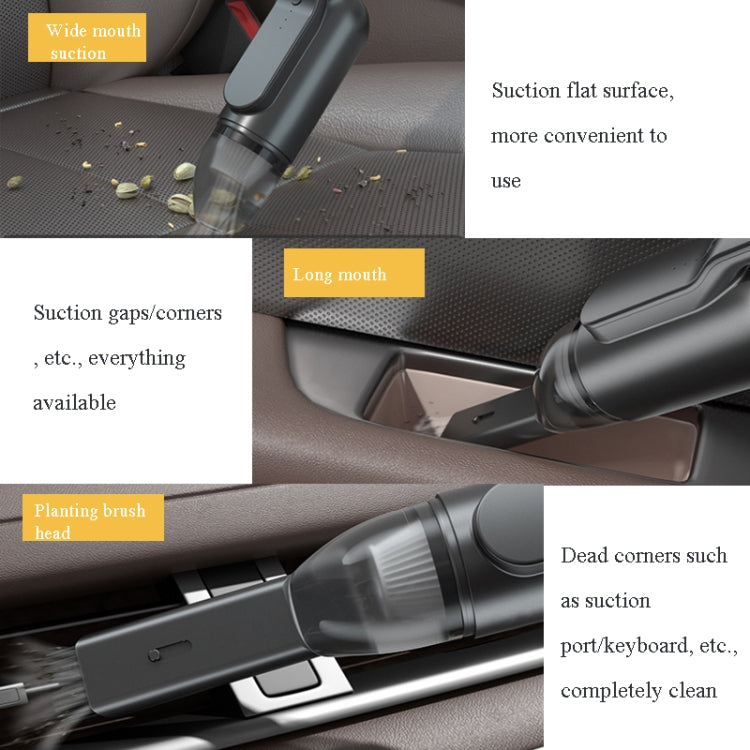 13000 Pa Car Vacuum Cleaner Wireless Handheld Mini Multi-Function UV Sterilization Vacuum Cleaner(Sky Blue) - In Car by buy2fix | Online Shopping UK | buy2fix