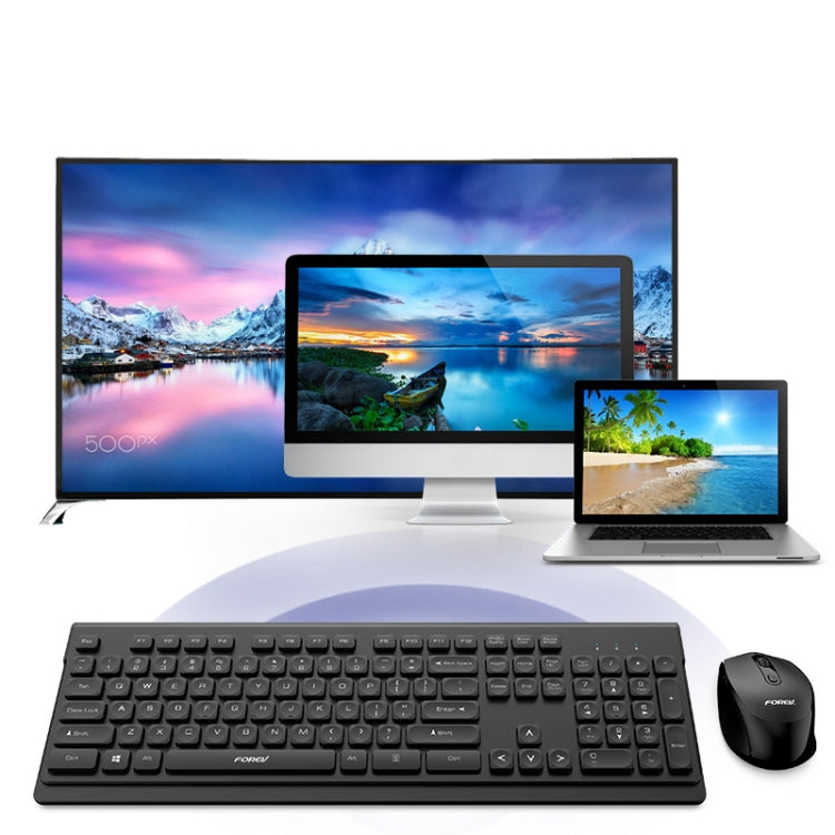 FOREV FV-W306 Wireless Keyboard and Mouse Set(Black) - Wireless Keyboard by FOREV | Online Shopping UK | buy2fix