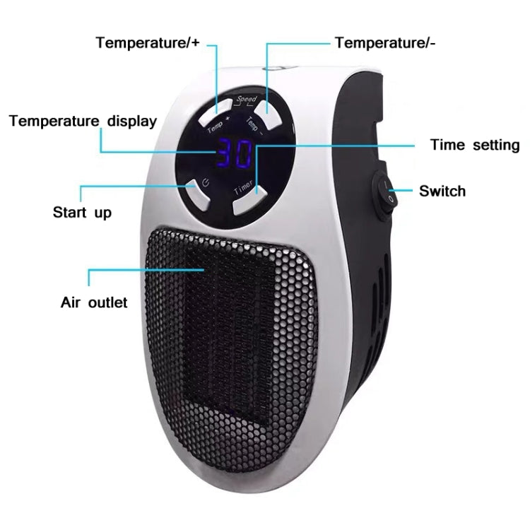 Household Multifunctional Intelligent Temperature Control Small Heater, Specification: US Plug - Consumer Electronics by buy2fix | Online Shopping UK | buy2fix